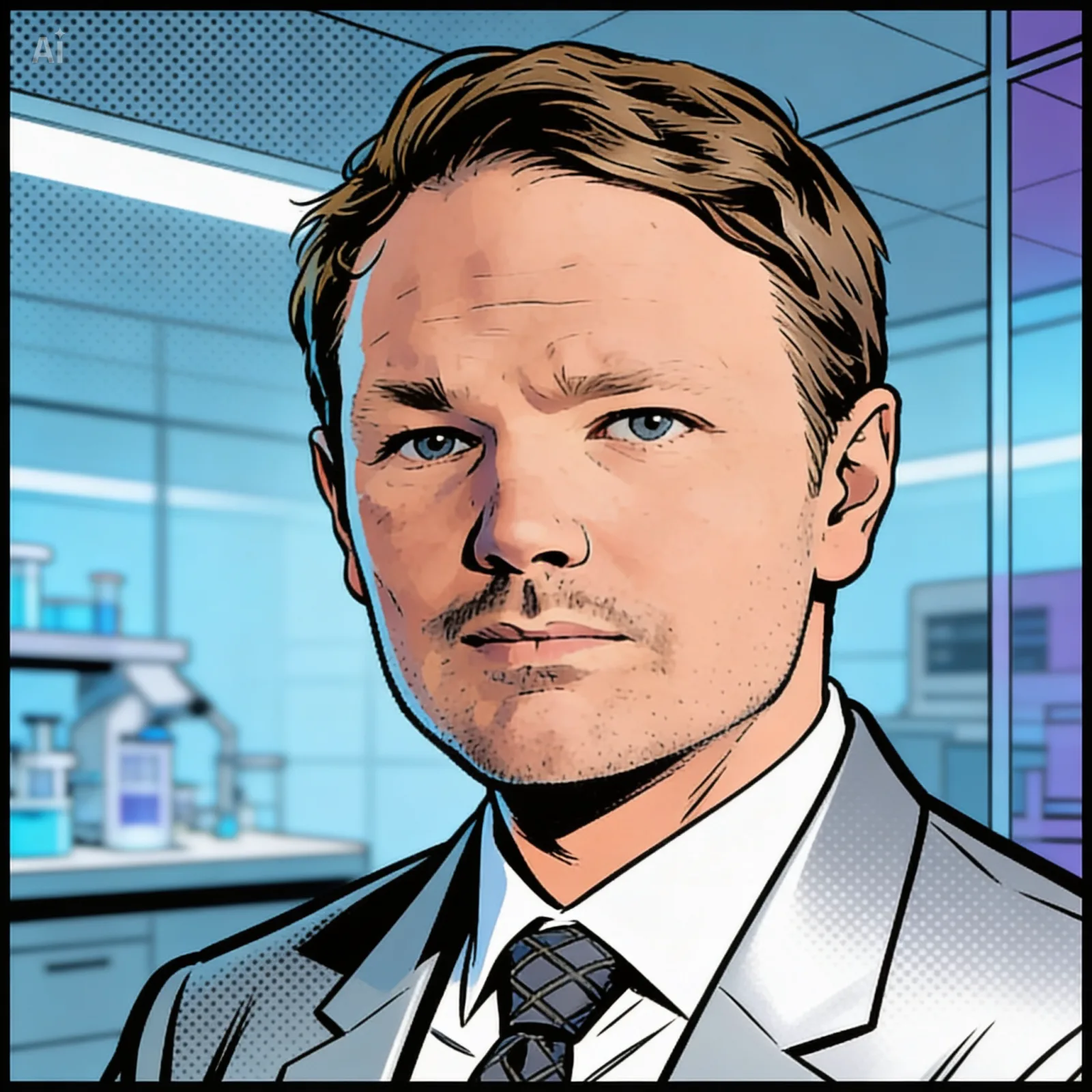Black-and-white portrait of Brian Doherty, an independent researcher in Dallas, Texas.